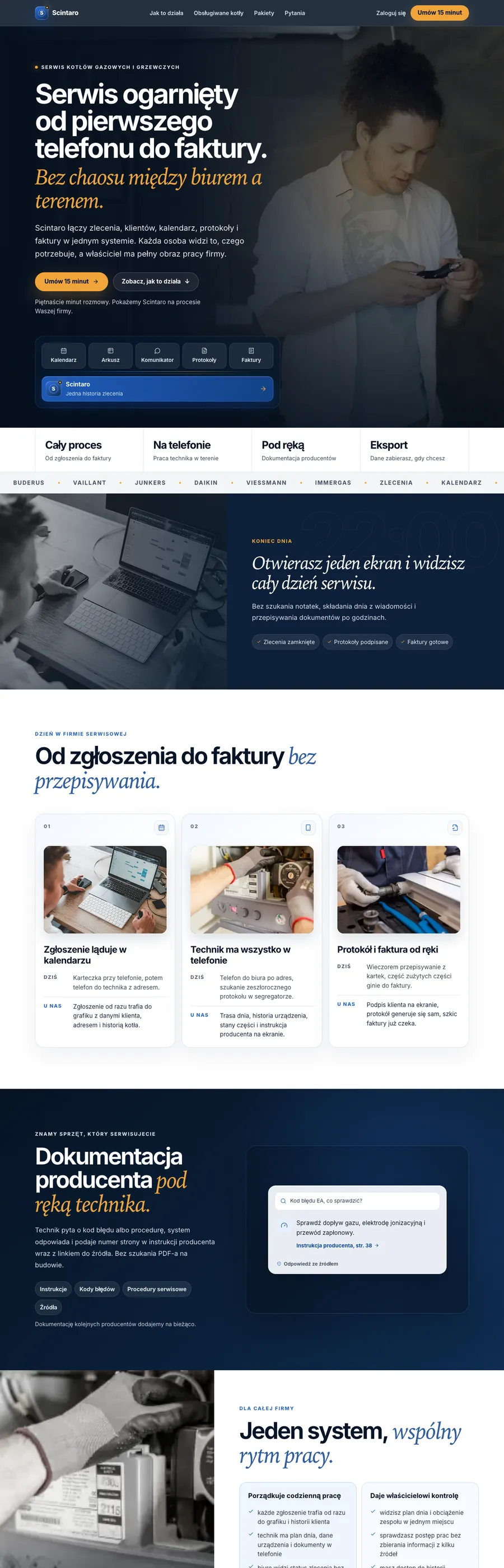 Scintaro - system zarządzania serwisem
